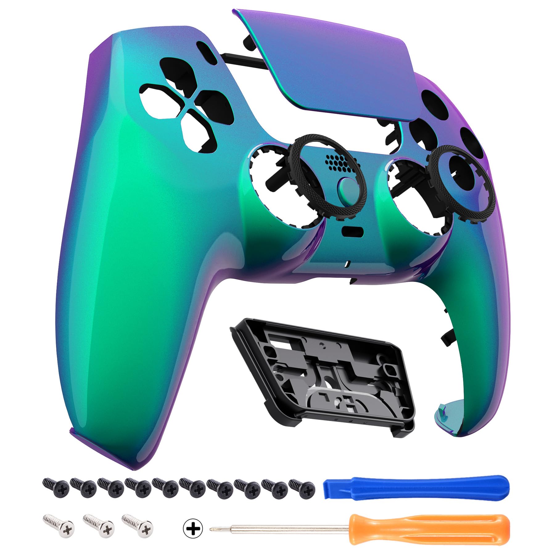 

eXtremeRate LUNA PS5 Controller Replacement Front Shell and DIY Replacement Housing Shell and Touchpad Cover for PS5 Controllers (BDM-010, BDM-020,