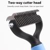 Stainless Steel Double Sided Detangling Rake Comb for Cats Dogs Cleaning Grooming Depilatory Pet Tool