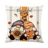 Thanksgiving Pillow Cover Fall Yellow Maple Leaf Linen Print Sofa Cushion Cover Bedroom Pillow Cover