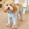 Lässiger Stil Warmer Elastischer Haustier-Overall Winddichter Atmungsaktiver Hundefleece-Pyjama Weiches Bequemes Hunde-Basisshirt Indoor-Outfit