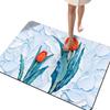 Diatom Mud Floor Mat Oil Painting Flowers Bathroom Floor Mat Water Absorption and Dirt Resistance Bathroom Anti Slip Foot Mat