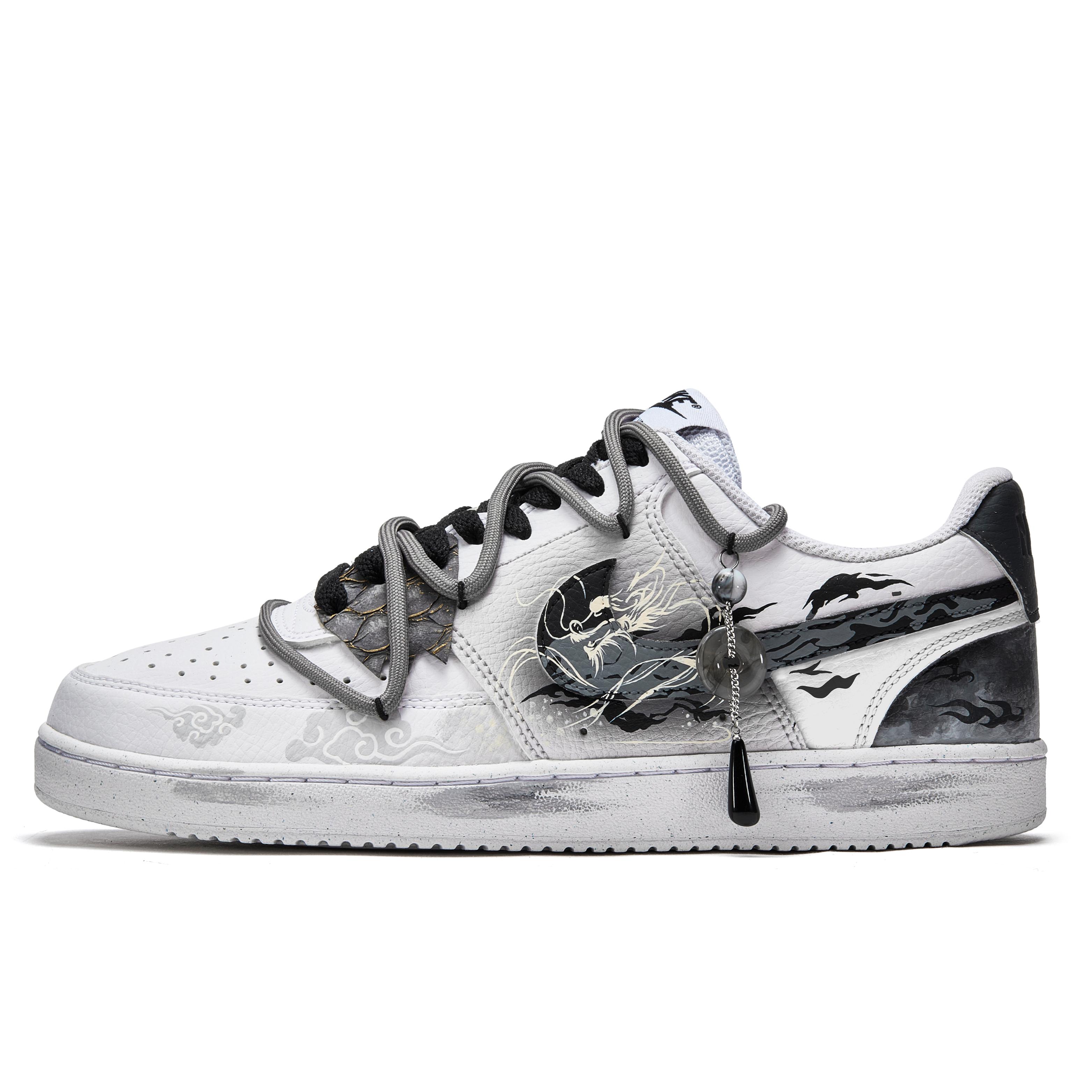 

Nike Court Vision 1 Quick Dry Impact Resistance Low top Skateboard Shoes Men s Black White DH2987-101(Team177-) 40.5