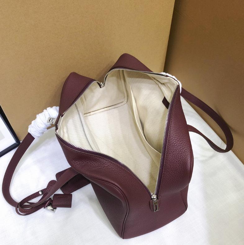 2025 Neue TC Leder Victoria Tasche Leder Damen Tasche Boston Tasche Pendler Große Kapazität Schultertasche Handtasche