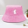1 pcs Lovely Unicorn Print Bucket Hat Solid Color Polyester Hat Man Suns-Protect Hats For Women Ideal Choice For Hiking
