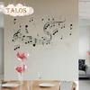 Avtakbare musikknoter Notasjonsbånd Veggklistremerke Art Decal Room Home Decor Gavedekorasjon