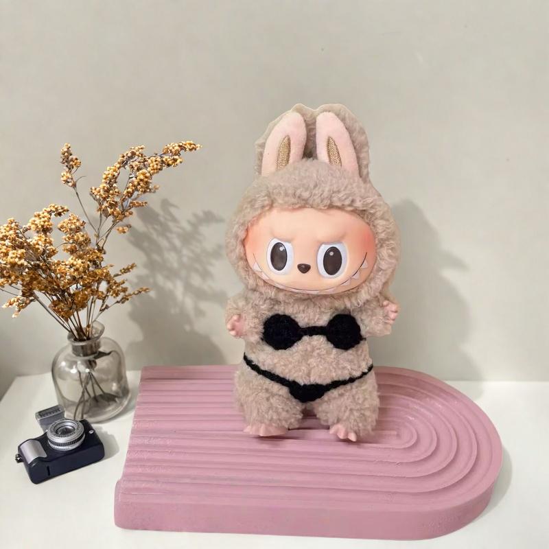 Pro 17cm panenku Labubu Oblečení Slunečnicová Červená Květina Tlukot Srdce Makronka oblečení labubu roztomilé oblečení labubu