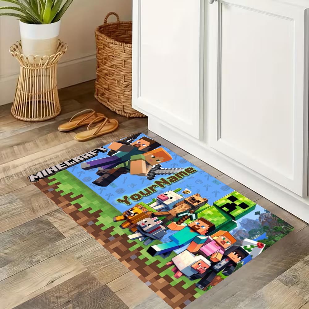 Minecraft Customize Your Name Kitchen Rug Runner Rug Laundry Mat Hallway Entryway The Best Gift Choice