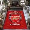Arsenal Customizable Name Floor Mat Perfect for Living Rooms Hallway Playrooms Balcony Antislip Carpet Anime Office Decor
