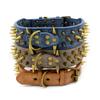 Collare Robusto per Cani di Taglia Grande Anti-Morso Borchie Borchiato Collare per Cani in Pelle Collare per Animali Domestici progettato per Pastore Tedesco Mastino Rottweiler Bulldog