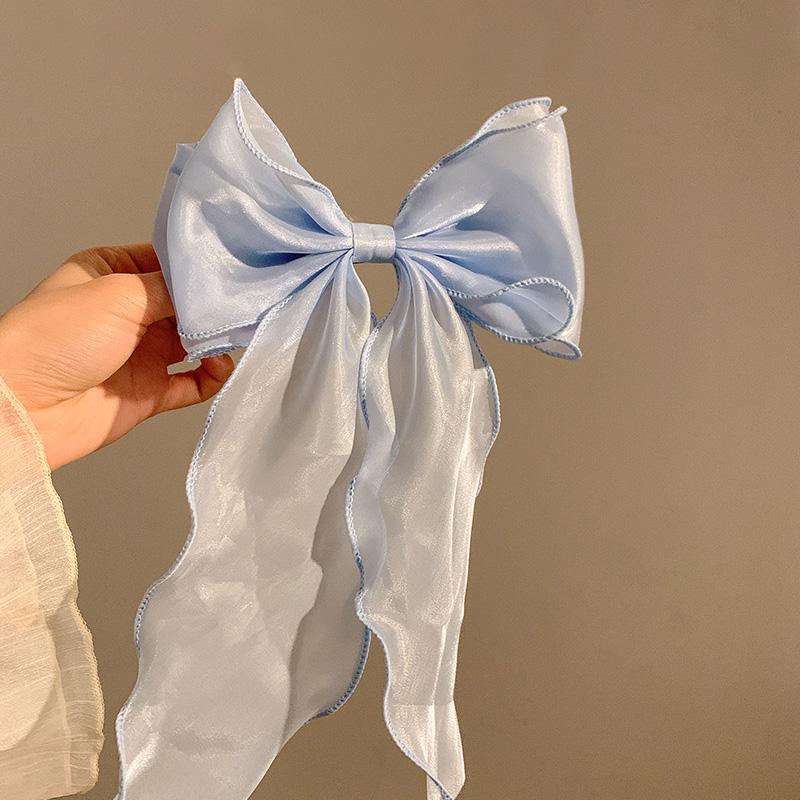 1 Stück/2 Stück Weißes Netz Schleife Haarspange, Damen Hinterkopfspange, Top-Clip, Bruchklemme, Haarschmuck