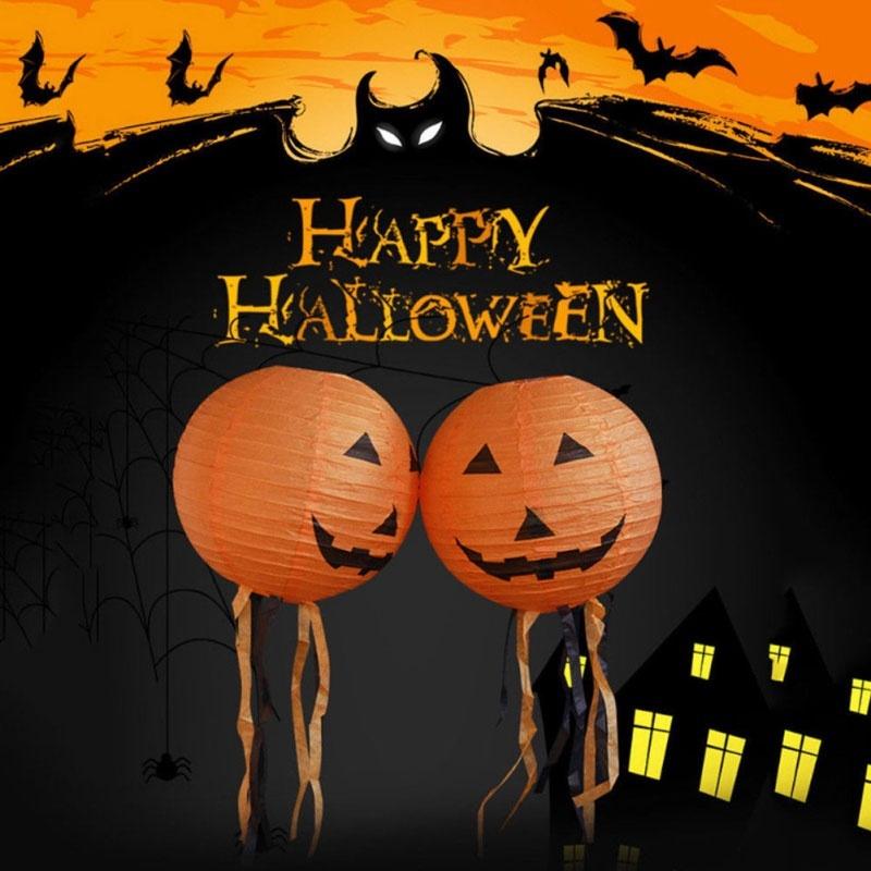 12" Papirgresskar Hengende Lykt Papirlampe Halloweenfest Festival Rekvisitt Dekor