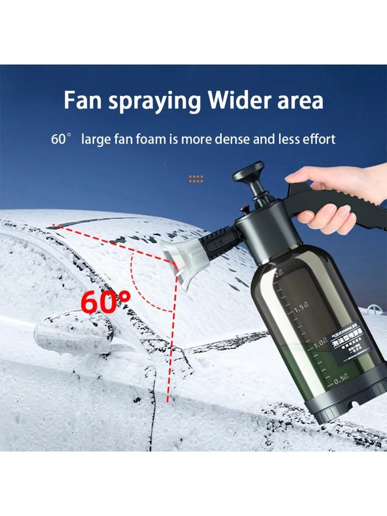 2L Portable Car Wash Foam Pump Sprayer Manual Pneumatic Foam Spray Bottle Thickened 99% High Pressure Explosion-Proof Super Foam