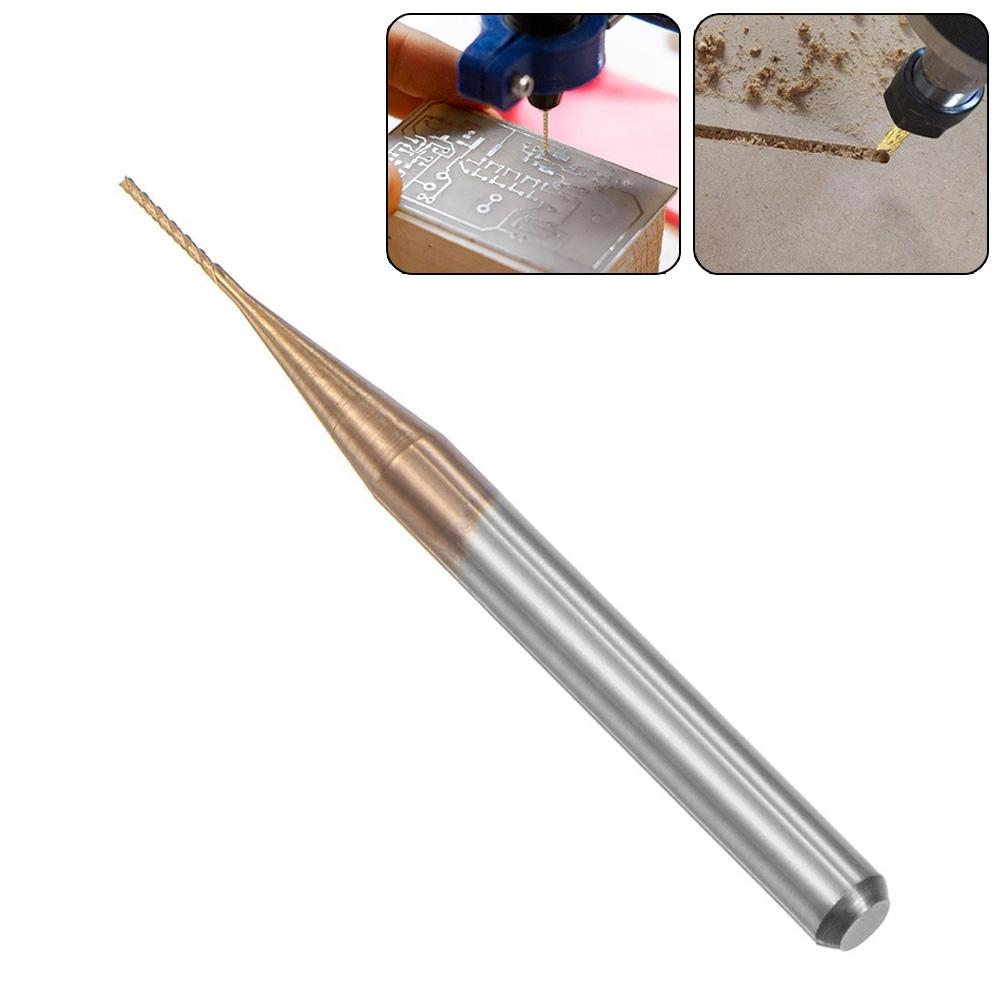 Pentru PCB și prelucrarea lemnului acoperit cu titan 0 5 mm x 4 mm Freză cu capăt stânga