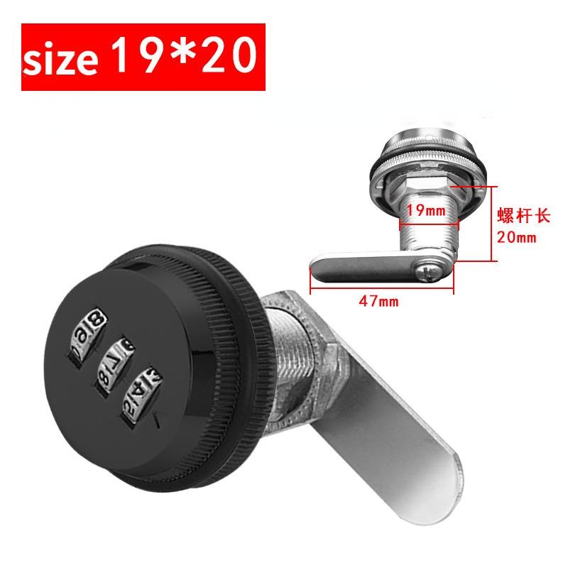 1Pc 3 Digit Combination Password Box Lock 20-30mm Smart Cam Code Lock Zinc Alloy for Mailbox Cabinet Door Security Hardware