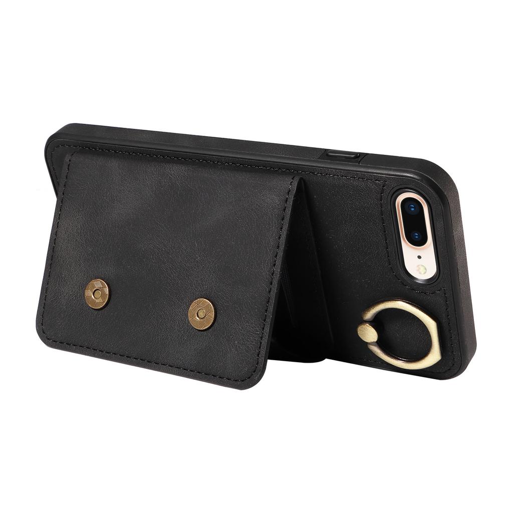 Ring Bracket Card Holder Slots Cover Phone Case for iPhone 7,iPhone 8,iPhone 7 Plus,iPhone 8 Plus,iPhone SE 2020,iPhone SE 2022