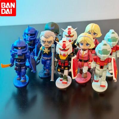 New Bandai Gundam Version Mini Action Figure Blind Box Bit Lot RX-78-2 Ramba Ral Sayla Mass Collectible Anime Merch Toy Q GM 02 Poseable Articulated