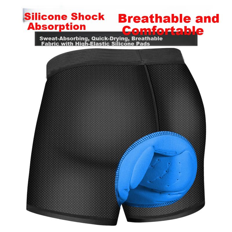 Women's Black Cycling Shorts with Silicone Pad Breathable Quick-Dry Mountain Bike Apparel Size S