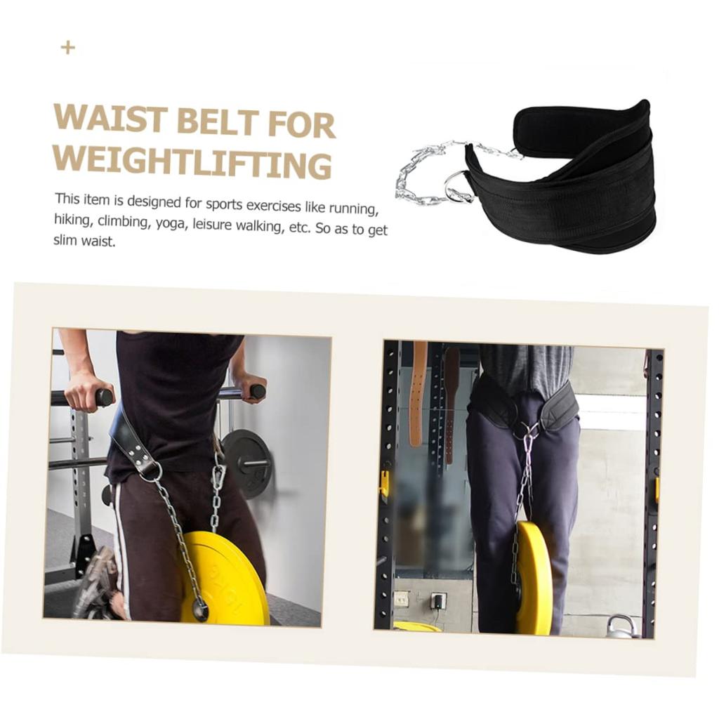 1 Stück Neuer Stil Gewichtheben Rücken Fitnessstudio Mit Kette Für Fitness Bodybuilding Klimmzug Krafttraining Last Taille Gurt Verdicken
