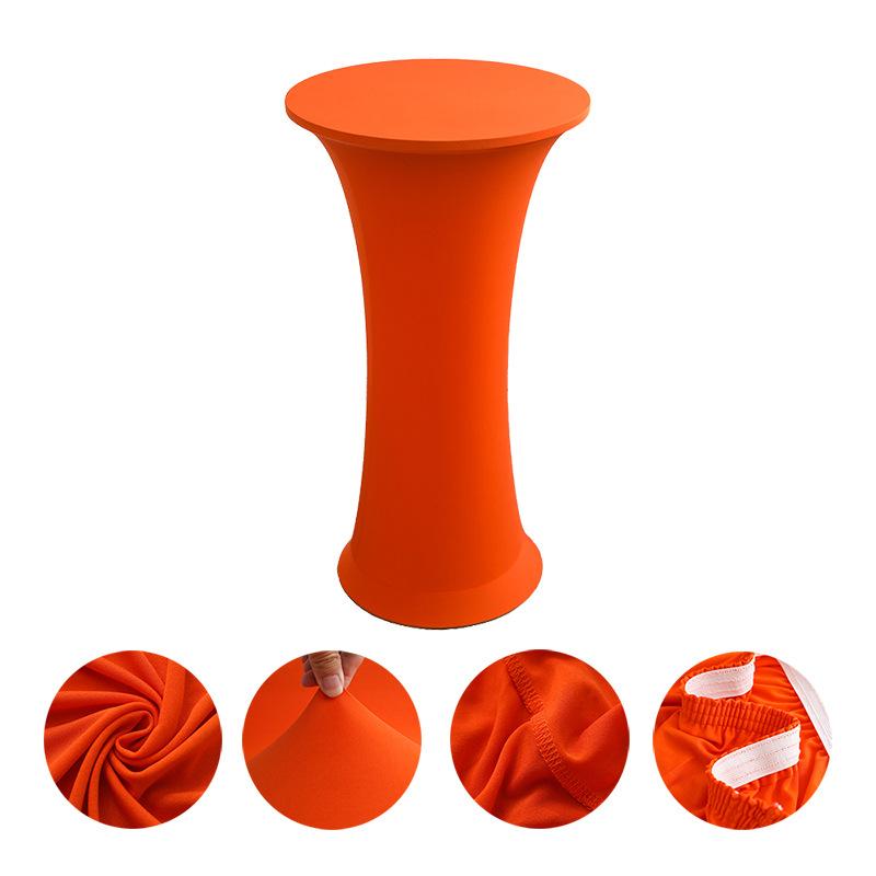 Premium Spandex Round Table Cover Elastic Skirt for Hotel Wedding Banquet Decor