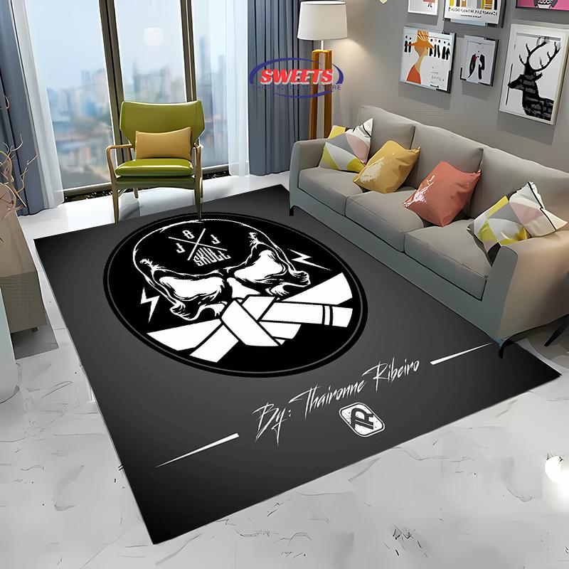 3D Jiu-Jitsu Warrior Japanese Bjj Gi & Black Belt Mma Rug, Carpet for Living Room Bedroom Sofa Doormat Decor Non-slip Floor Mat