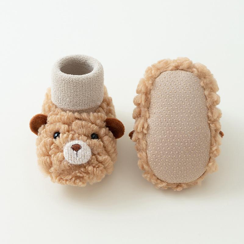Autumn and Winter Baby Shoes Toddler Shoes Non-slip Soft Sole Shoes Socks Indoor Baby Shoes Cartoon Cotton Shoes