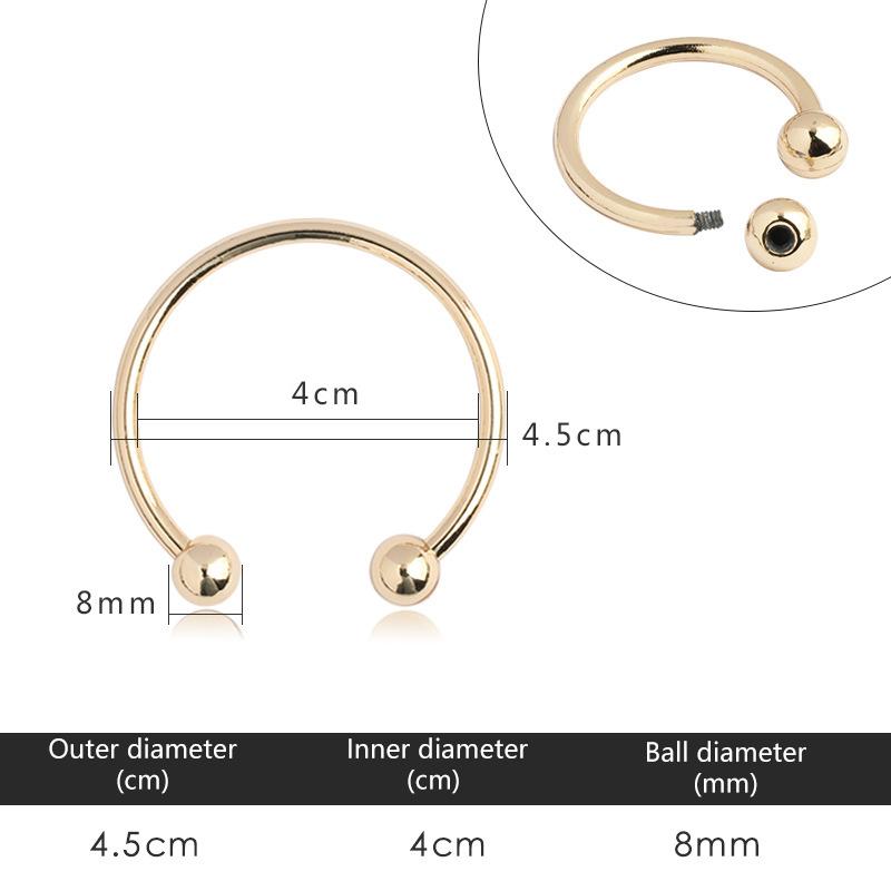 15-60Mm Metallringspenner Hette Bikini Dekorativ Lås Kobling Skruekrok DIY Klær Sytilbehør