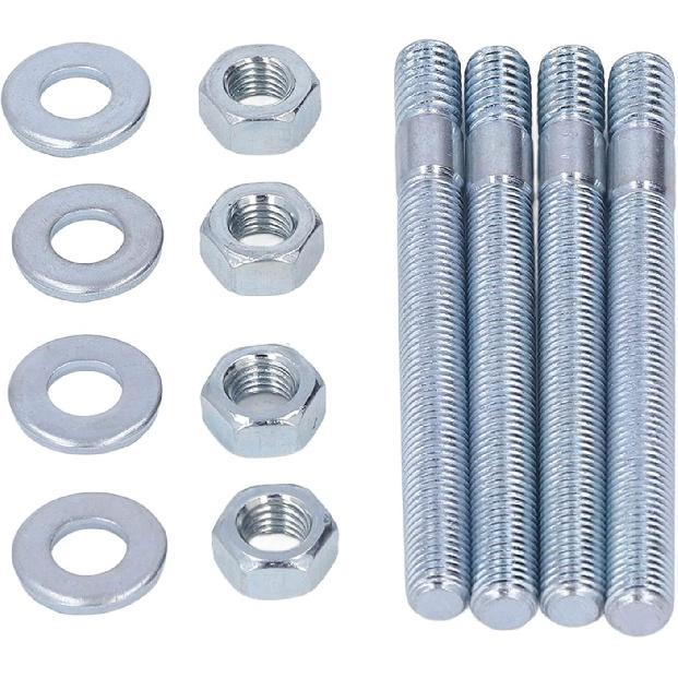 Carburetor Studs Kit, Chazcool 3.5In Carburetor Studs Set Metal Carb Mounting Stud Kit With Spacers For 5/16In Threads Intake