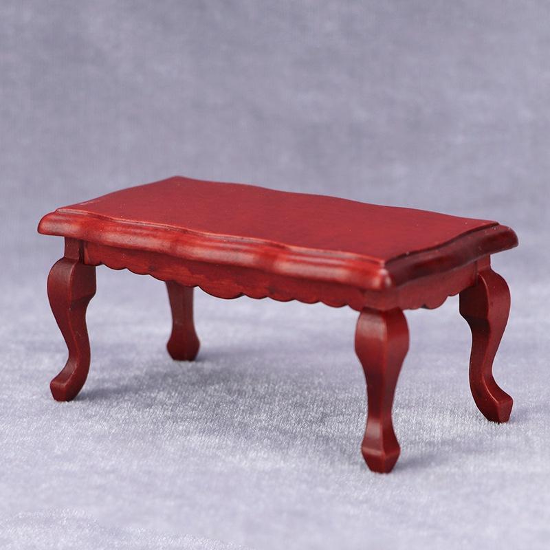 Mini Miniature Furniture Teatable Coffee Table Doll House Decor Dolls Simulation Home Micro Landscape Decoration