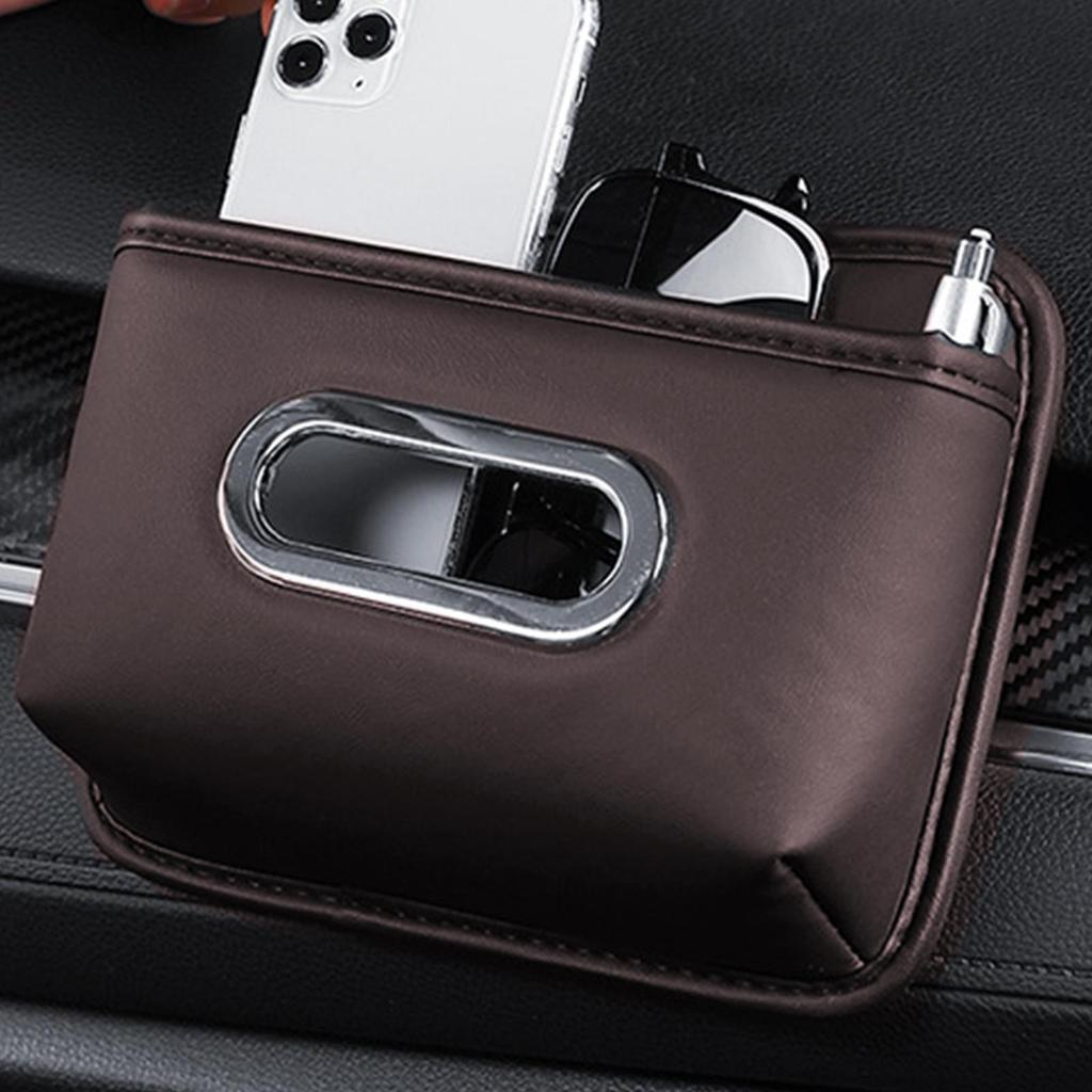 Tissue Box For Car Leather Adhesive Napkin Case Car Napkin Holder For Seat Back Armrest Console Sun Visor SUV Truck Home