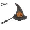 Pet Holiday Outfit Accessory Halloween Cat Witch Hat Fun Hat with Adjustable Elastic Strap Cartoon Ghost Pumpkin Bat Skull for Cats Small