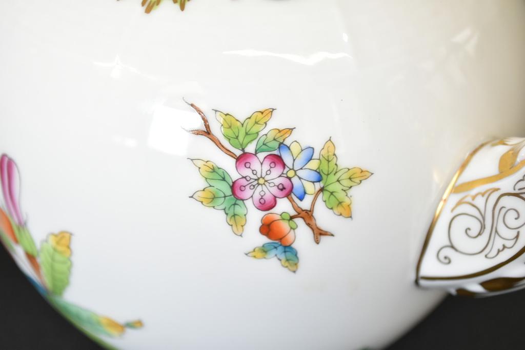 Herend VBO/Victoria Bouquet Teapot Made in Hungary Handpainted Vintage Rare