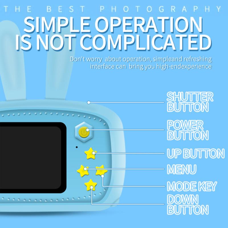 Mini Cartoon Camera 2 Inch HD Screen Educational Children Toys Portable Video Digital Camera For Kid