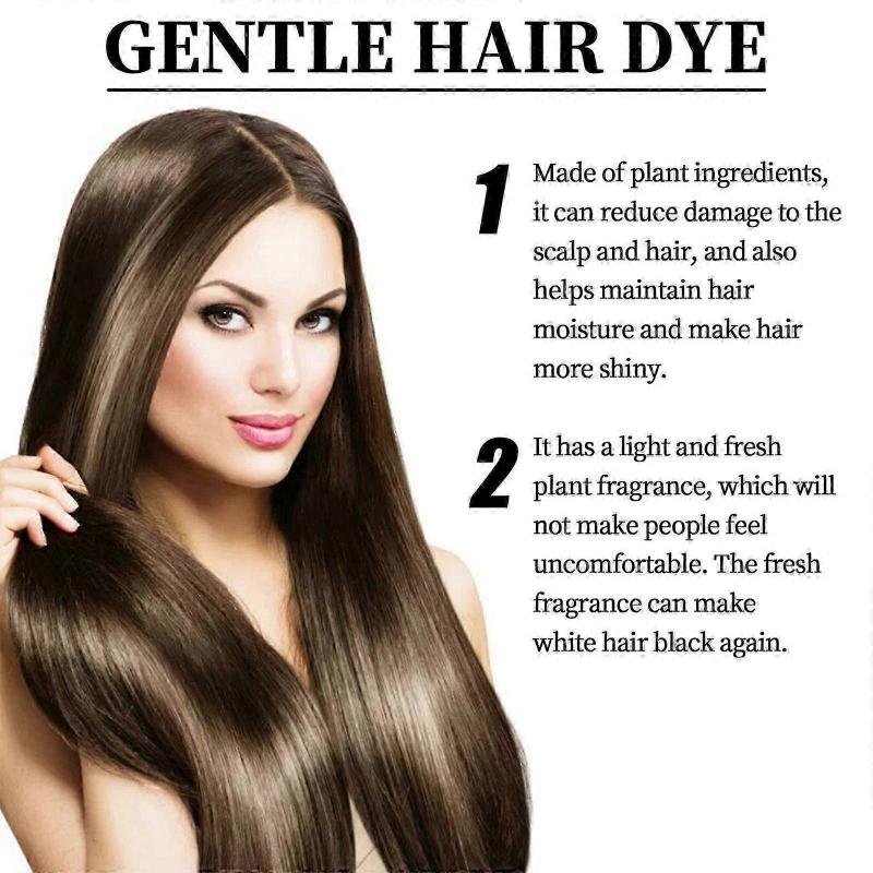 Eelhoe Fruit And Vegetable Hair Cream Natural Mild Long Lasting Not Hurt Scalp Hair Easy To Color Black Hair Cream