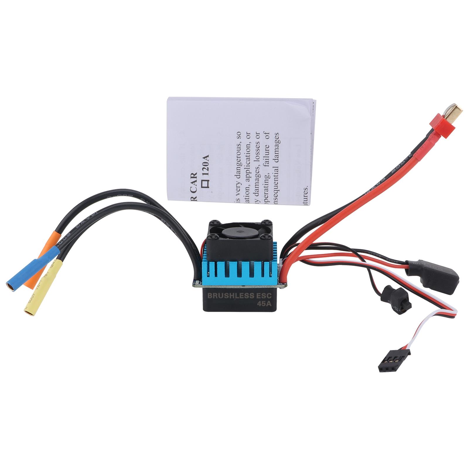

RC Waterproof 45A 4 Poles Sensorless Brushless ESC Speed Controller for 110 RC Car Parts