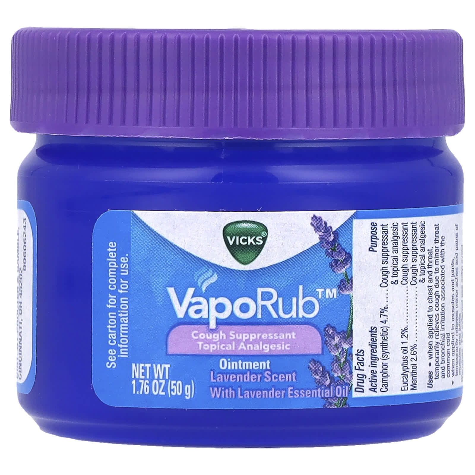 

Vaporub™, Мазь, Лаванда, 50 г(1.76 унции)
