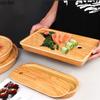 Wood Grain Melamine Plate Hot Pot Restaurant Dry Ice Plate Sashimi Plates Serving Plates Fruit Dish Dessert Bowl Snack Tray