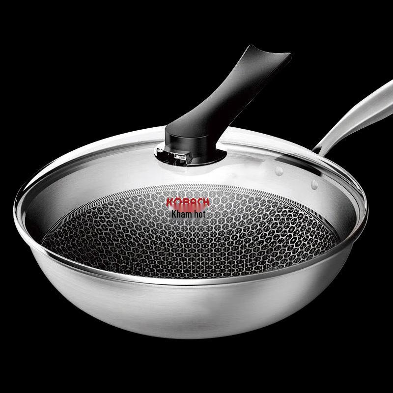 KBH CFC32A1 304 Stainless Steel Honeycomb Wok