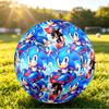 Sonic the Hedgehog Printed Size 5 Standard Football, Waterproof PU Training Soccer Ball for Outdoor Sports