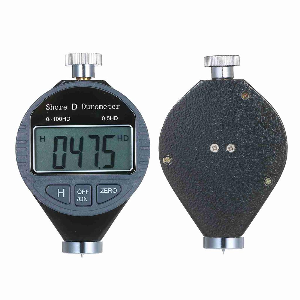 Portable 0 100HD Shore D Hardness Tester Meter Digital Durometer Scale for Rubber Tire Plastic Flooring with Large LCD