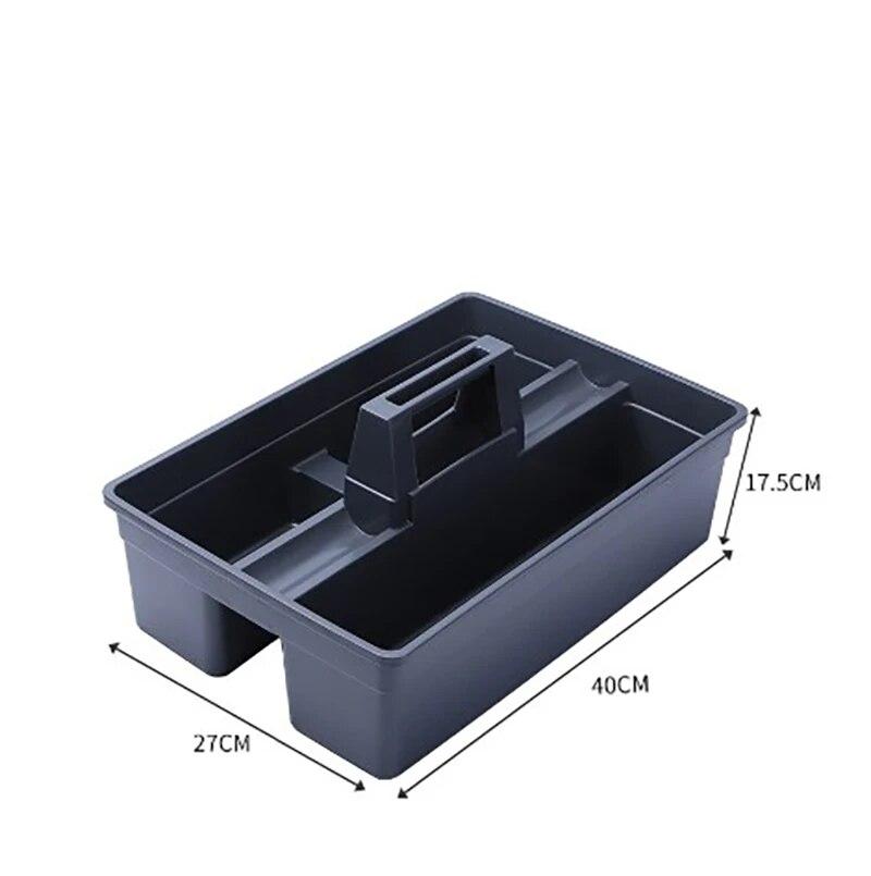 Gray Storage Box Three Compartments Thickened Tool Basket Home Hotel Cleaning Portable Sundry Hospital Plastic Guest Room