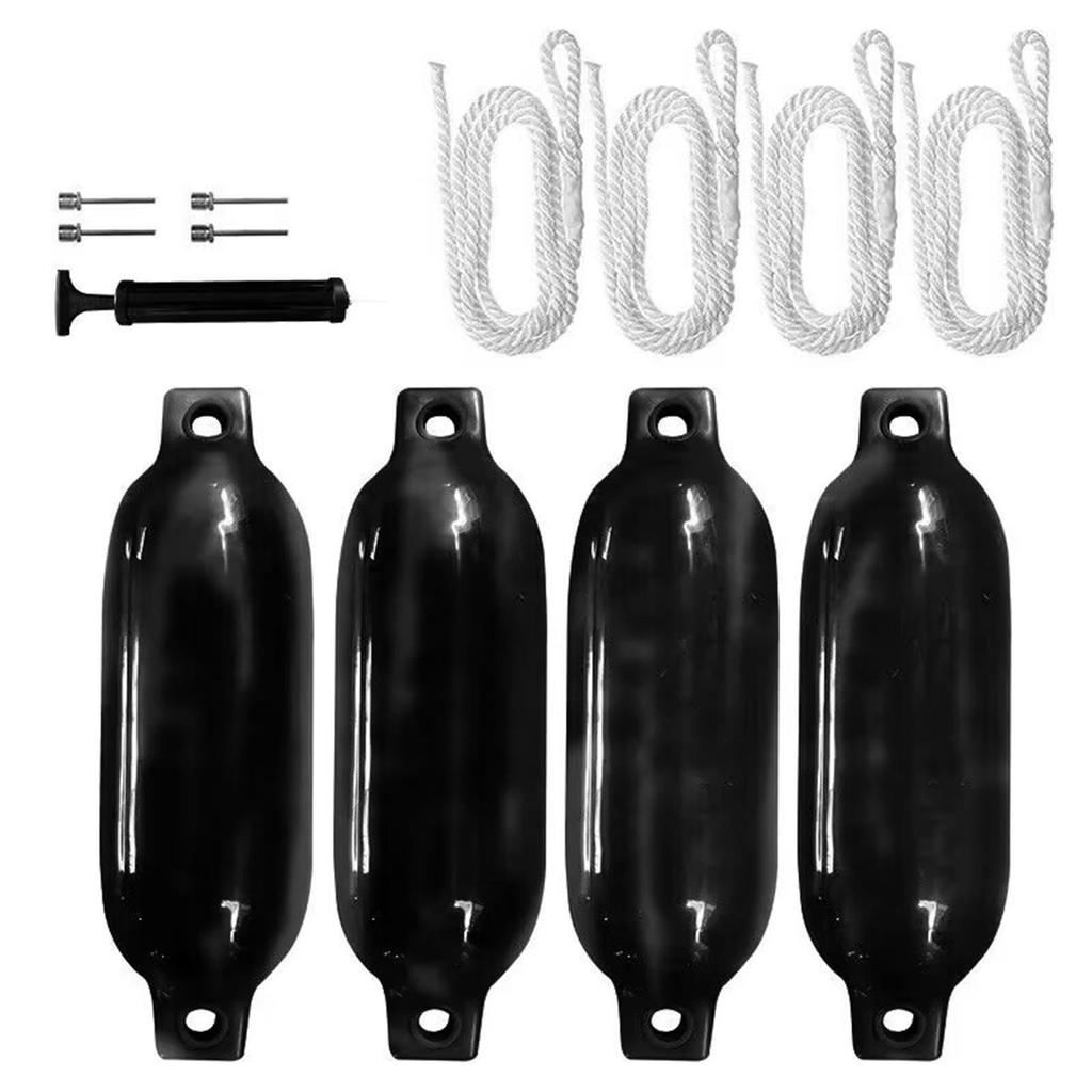 4x Boat Fenders Buoys Protector 4 Needles Use To Yacht Fishing Boats Sailboats Accessories 11x40cm Boat Bumpers for Docking