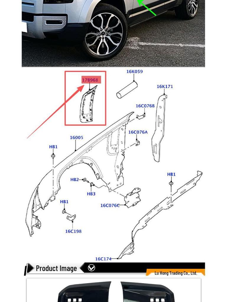 Defender Fender Vent LR146278/LR146279: Fits Land Rover Models