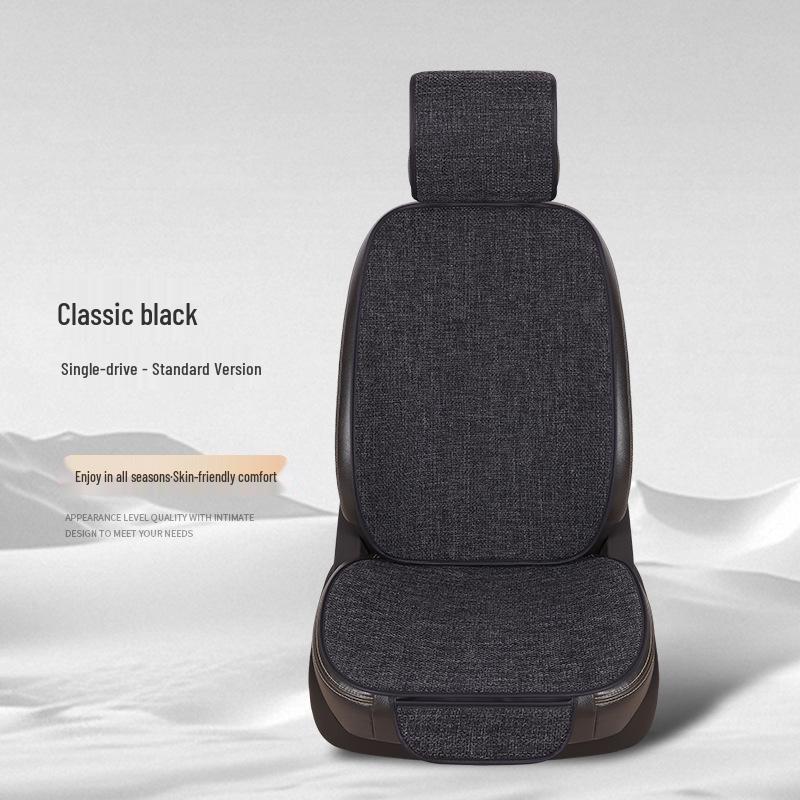 Comprehensive All-Season Linen Seat Cushion Set for Five-Seater Cars