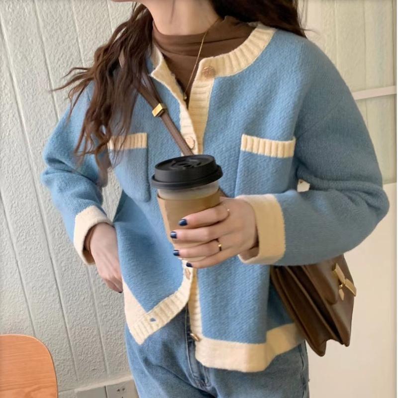 Autumn New Vintage O Neck Knitted Sweater Cardigans Women Elegant Casual Solid Loose Outer Knitted Cardigan Coat Women Fashion Winter Sweaters 25535