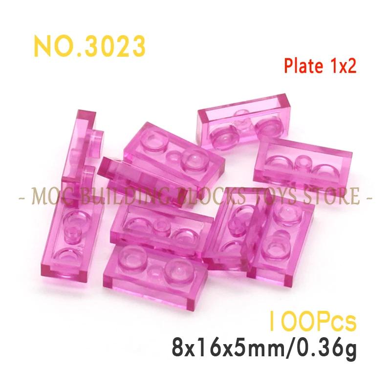 Moc Parts 3023 Plate 1X2 Building Block Bricks Classic Diy Architecture Creative Education Compatible With Accessories Toys