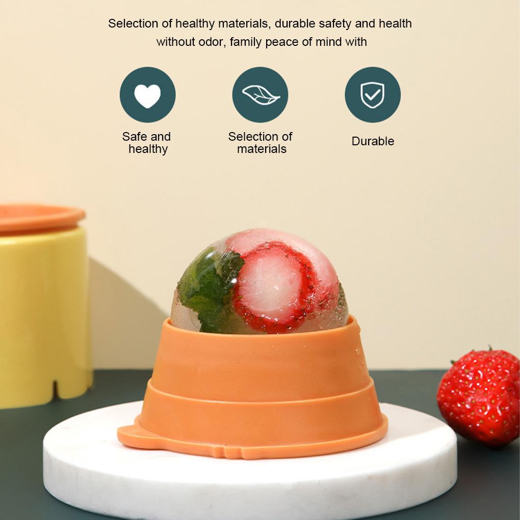 Ice Cube Molds Freezer Double Cavity Kitchen Icing Ball Maker Sealing Draining Hole Plastic Silicone Stackable Manual Mould