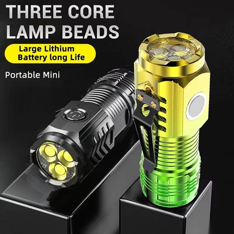 High-brightness Light Flashlight LED USB Rechargeable Mini Torch Waterproof Camping Hunting Searchlight Flashlight