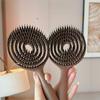 Korean Version Household Massage Fluffy Portable Styling Straightening Hollow Boar Bristle Comb Hairdressing Massage Comb