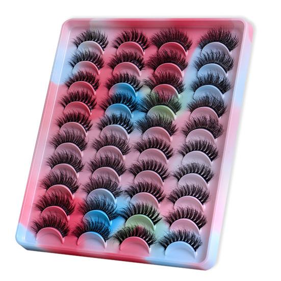 

20 пар/коробка перекрестных ресниц легкие уникальные длительный срок использования красивые многослойные красивые накладные ресницы для женщин 4