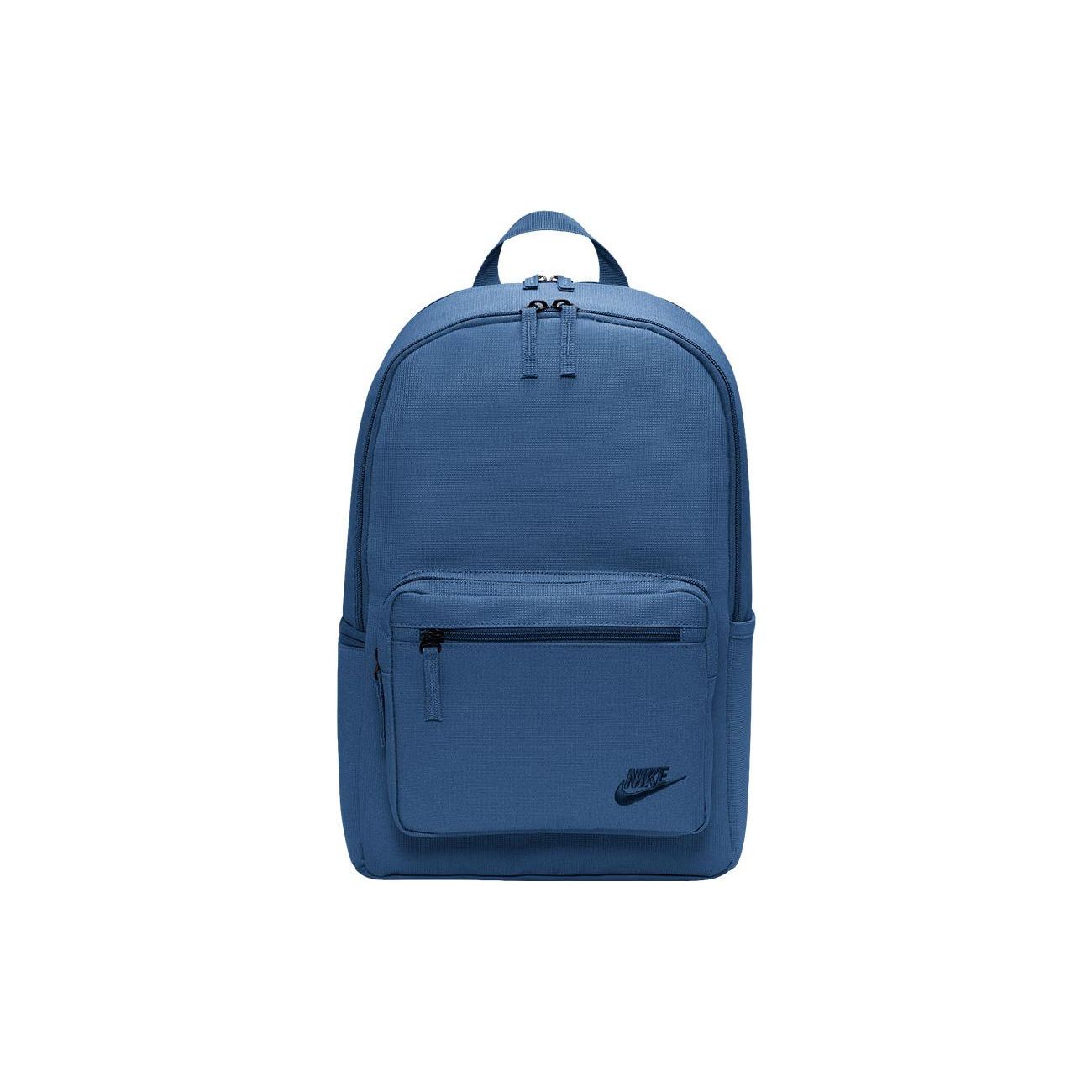 Nike Heritage Eugene Basic Small Logo Fabric Backpack Unisex Backpack Navy-Blue DB3300-469 Marine Blue